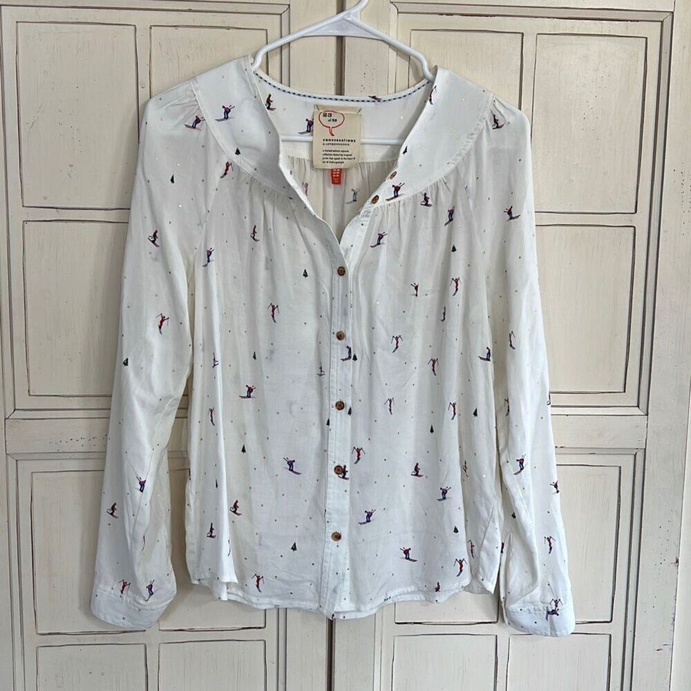 White Patterned Blouse